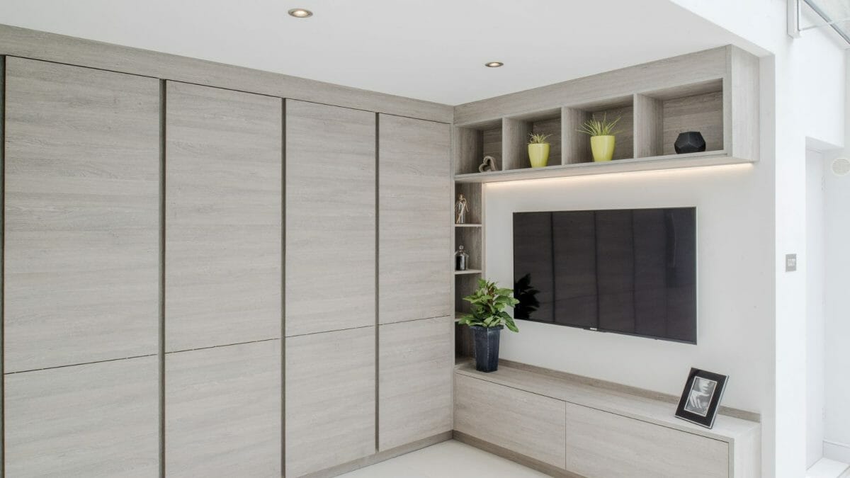 Cabinets with TV