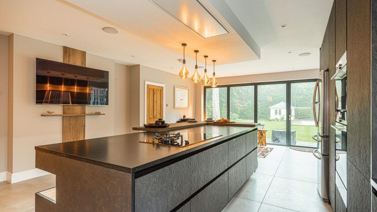 Dark slate Kitchen Island