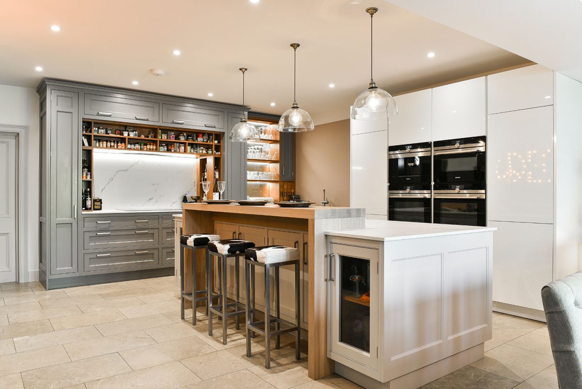 Two Tone Grey and White Kitchen