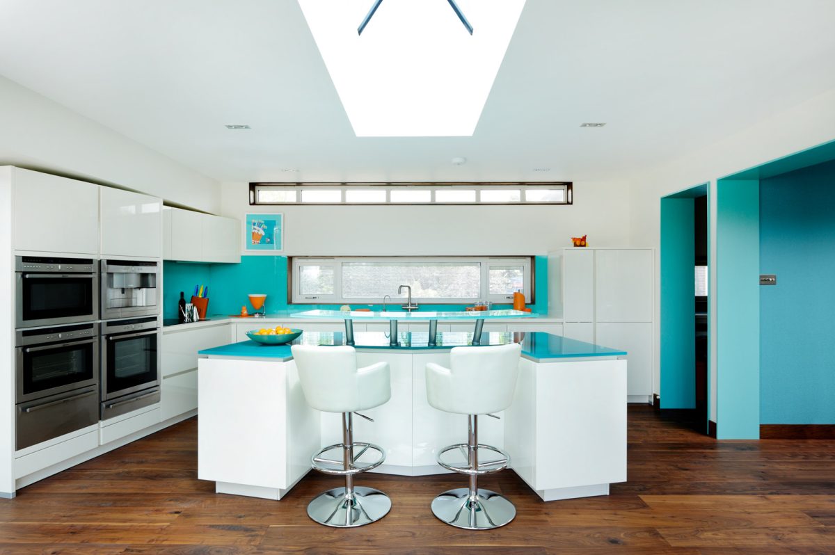 Kitchen With Glass Worktops