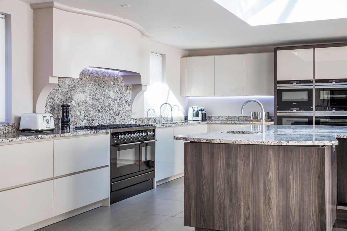 Large L-Shaped Kitchen Island