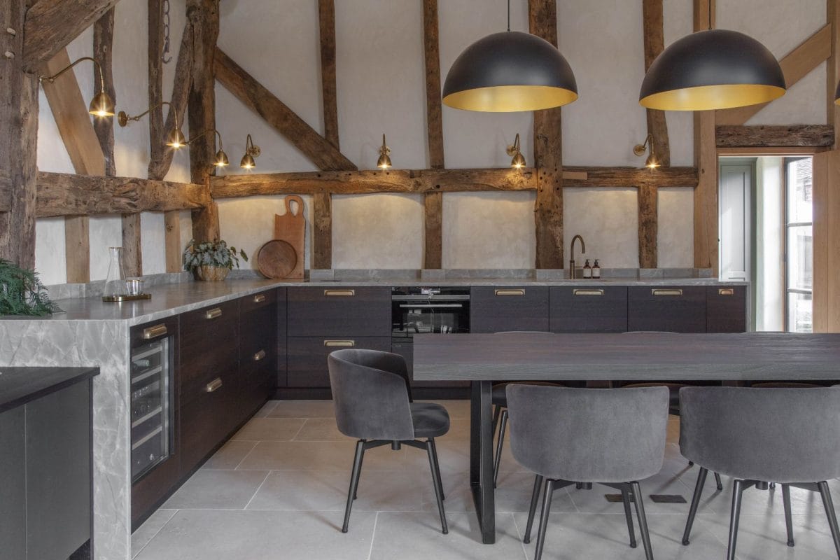 Modern Smoked Oak Kitchen Barn Conversion