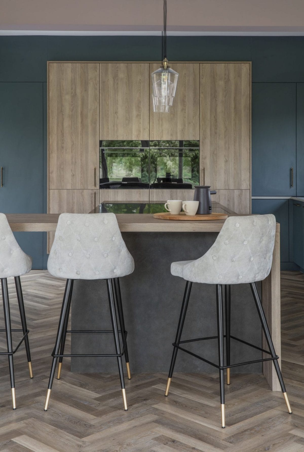 Deep Green Luxe modern kitchen